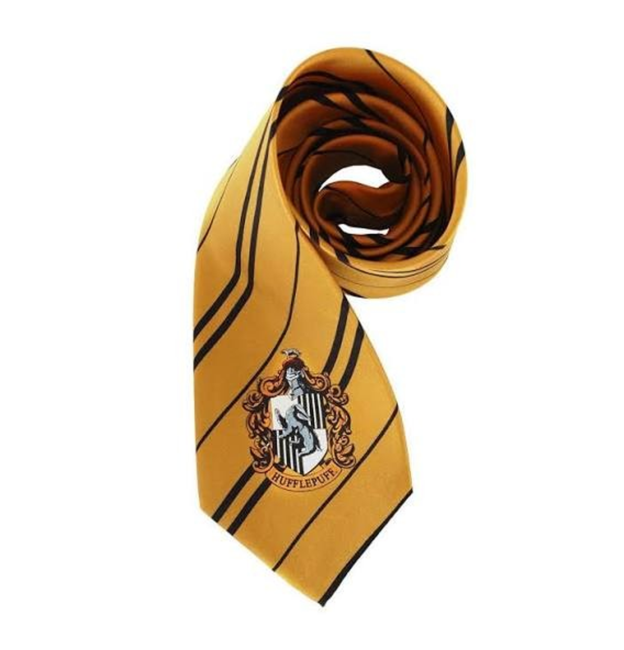 yellow and black hufflepuff tie